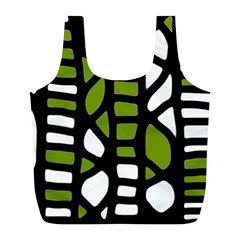 Green Decor Full Print Recycle Bags (l)  by Valentinaart