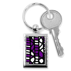 Purple Decor Key Chains (rectangle)  by Valentinaart