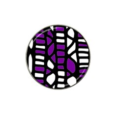 Purple Decor Hat Clip Ball Marker (4 Pack) by Valentinaart