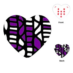 Purple Decor Playing Cards (heart) 