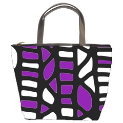 Purple Decor Bucket Bags by Valentinaart