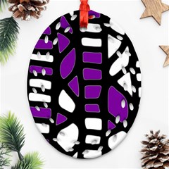 Purple Decor Ornament (oval Filigree) 