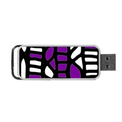 Purple Decor Portable Usb Flash (two Sides)