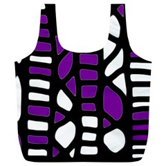 Purple Decor Full Print Recycle Bags (l)  by Valentinaart