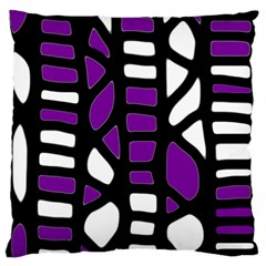 Purple Decor Large Flano Cushion Case (one Side) by Valentinaart