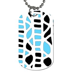 Light Blue Decor Dog Tag (two Sides) by Valentinaart