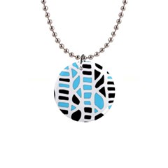 Light Blue Decor Button Necklaces