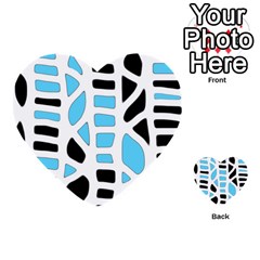 Light Blue Decor Multi-purpose Cards (heart)  by Valentinaart