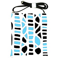 Light Blue Decor Shoulder Sling Bags by Valentinaart