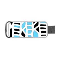 Light Blue Decor Portable Usb Flash (one Side)