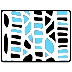 Light Blue Decor Double Sided Fleece Blanket (large) 