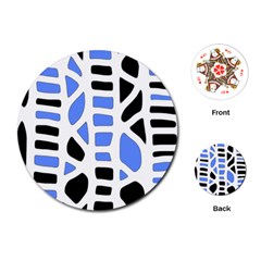 Blue Decor Playing Cards (round) 