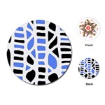 Blue decor Playing Cards (Round)  Front