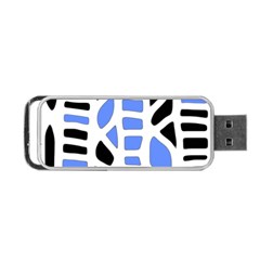 Blue Decor Portable Usb Flash (one Side) by Valentinaart