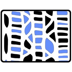 Blue Decor Double Sided Fleece Blanket (large) 