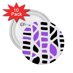 Purple Abstract Decor 2 25  Buttons (10 Pack) 