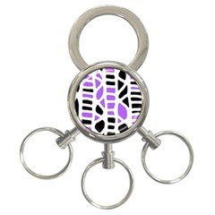 Purple Abstract Decor 3-ring Key Chains by Valentinaart