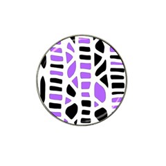 Purple Abstract Decor Hat Clip Ball Marker (4 Pack) by Valentinaart