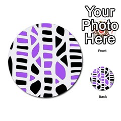 Purple Abstract Decor Multi-purpose Cards (round) 