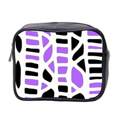 Purple Abstract Decor Mini Toiletries Bag 2-side by Valentinaart