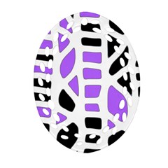 Purple Abstract Decor Ornament (oval Filigree) 