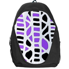 Purple Abstract Decor Backpack Bag by Valentinaart