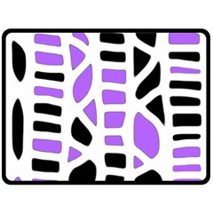 Purple Abstract Decor Double Sided Fleece Blanket (large) 