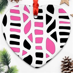 Pink Decor Ornament (heart)  by Valentinaart