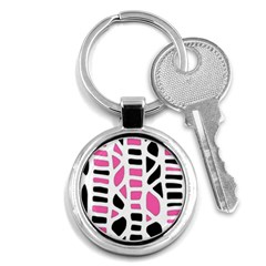 Pink Decor Key Chains (round)  by Valentinaart