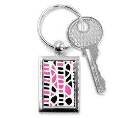 Pink Decor Key Chains (rectangle)  by Valentinaart