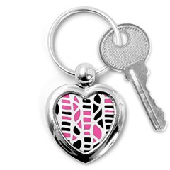 Pink Decor Key Chains (heart)  by Valentinaart