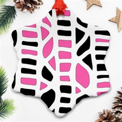 Pink Decor Snowflake Ornament (2-side)