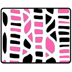 Pink Decor Double Sided Fleece Blanket (medium)  by Valentinaart