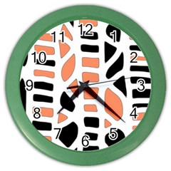 Orange Decor Color Wall Clocks by Valentinaart