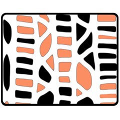 Orange Decor Fleece Blanket (medium) 