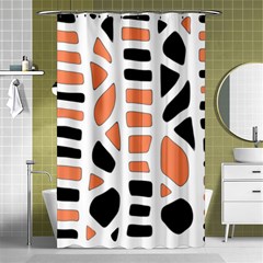 Orange Decor Shower Curtain 48  X 72  (small)  by Valentinaart