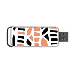 Orange Decor Portable Usb Flash (one Side)