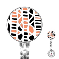 Orange Decor Stainless Steel Nurses Watch by Valentinaart