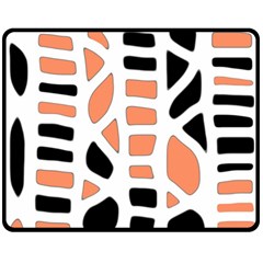 Orange Decor Double Sided Fleece Blanket (medium) 