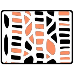 Orange Decor Double Sided Fleece Blanket (large) 