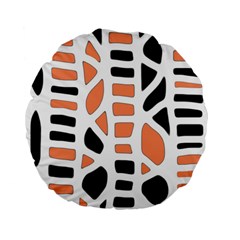 Orange Decor Standard 15  Premium Flano Round Cushions by Valentinaart