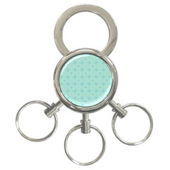 Light Blue Lattice Pattern 3-ring Key Chains by TanyaDraws