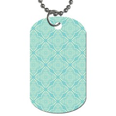 Light Blue Lattice Pattern Dog Tag (two Sides) by TanyaDraws