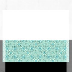 Light Blue Lattice Pattern Rectangular Jigsaw Puzzl by TanyaDraws