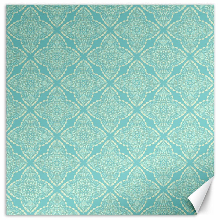 Light Blue Lattice Pattern Canvas 20  x 20  