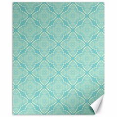 Light Blue Lattice Pattern Canvas 11  X 14   by TanyaDraws