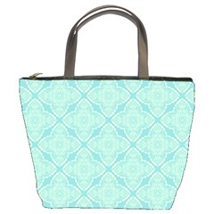 Light Blue Lattice Pattern Bucket Bags by TanyaDraws