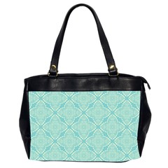 Light Blue Lattice Pattern Office Handbags (2 Sides)  by TanyaDraws