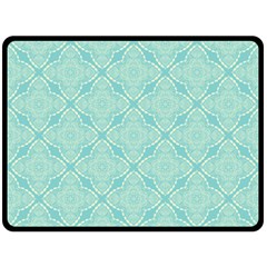 Light Blue Lattice Pattern Fleece Blanket (large)  by TanyaDraws