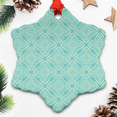 Light Blue Lattice Pattern Ornament (snowflake)  by TanyaDraws